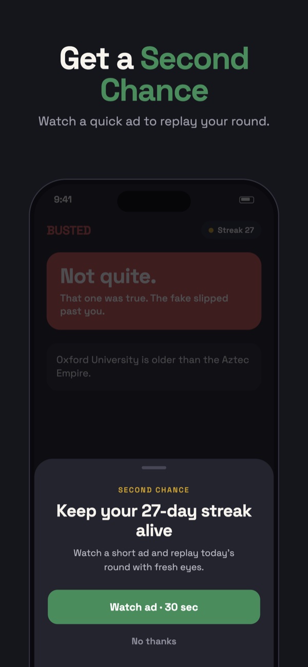 Busted screenshot: Second chance