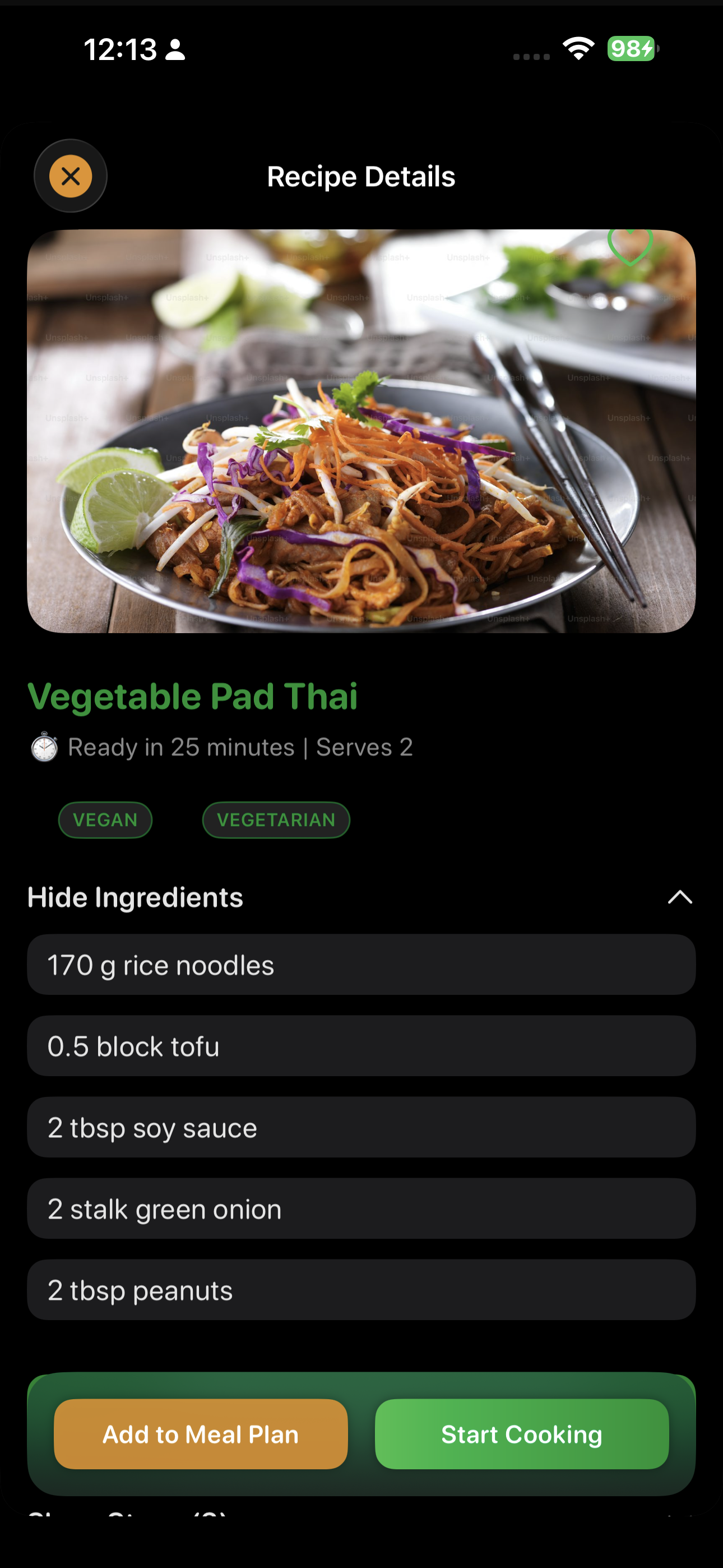 VeggieMate recipe detail